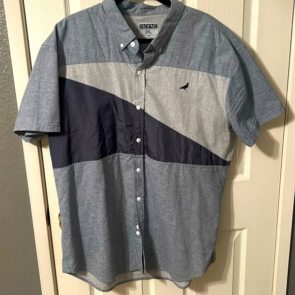 Staple blue  button up t shirt 2xl - Picture 1 of 5